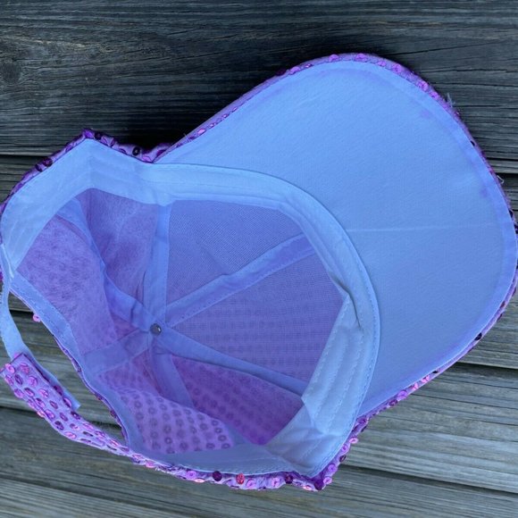 Women Hat Pink Tone Sequin Baseball Silver Cap Hat Fashion Hat New - Picture 10 of 12